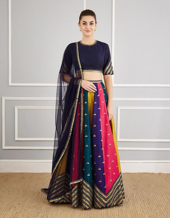 What are Paneled Lehengas? - GO4ETHNIC